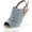 Grey, variant on Jafari Women's Open Toe Ruched Canvas Espadrille Platform Wedge