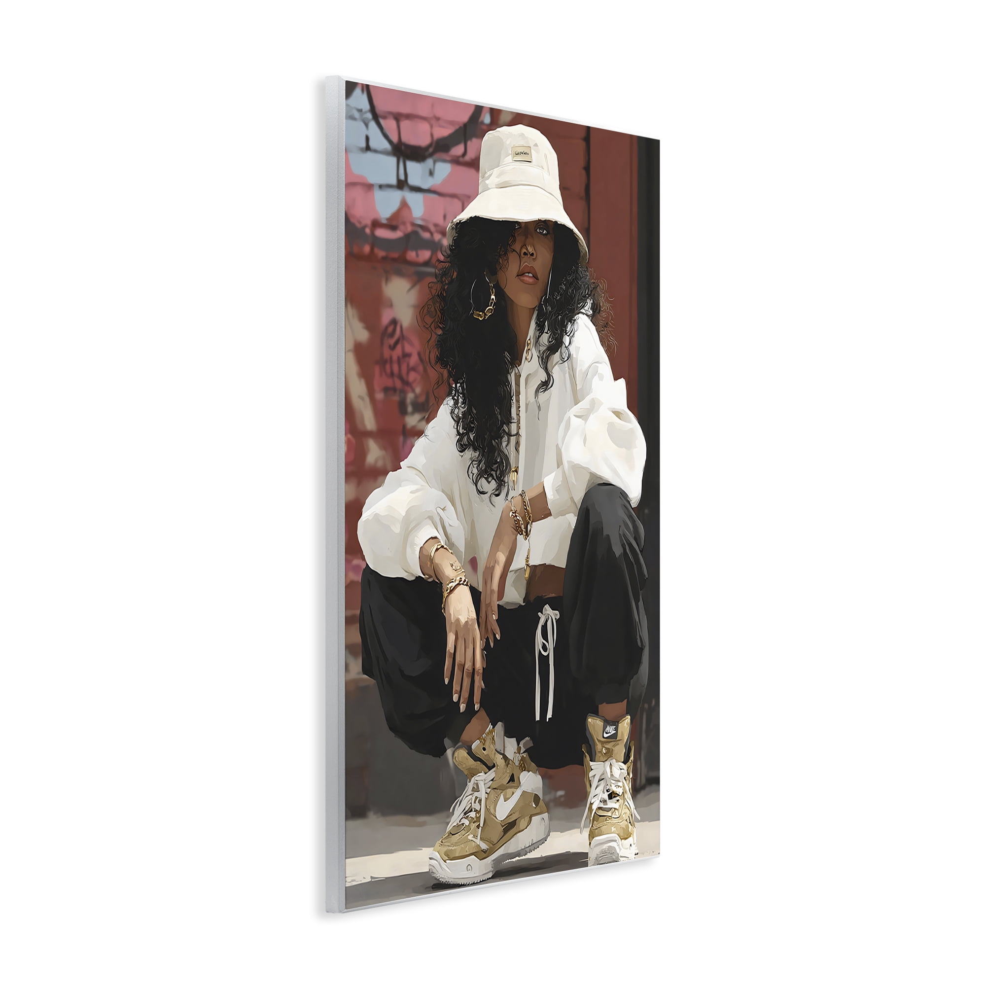 Stupell Industries Urban Streetwear Bucket Hat Wall Plaque Art, design by Franklyn Gregory