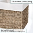 thumbnail image 5 of StorageWorks Natural Seagrass Storage Basket, Wicker Woven Storage Baskets with Liners, 2-Pack, Medium, 10.2"x10.2"x10.6, 5 of 10