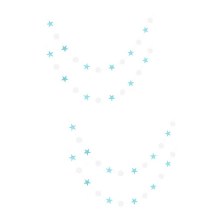 WORGEOUS 4 Sets  of Birthday Party Decorations Party Hanging Streamers Garland Star Element Party Favor