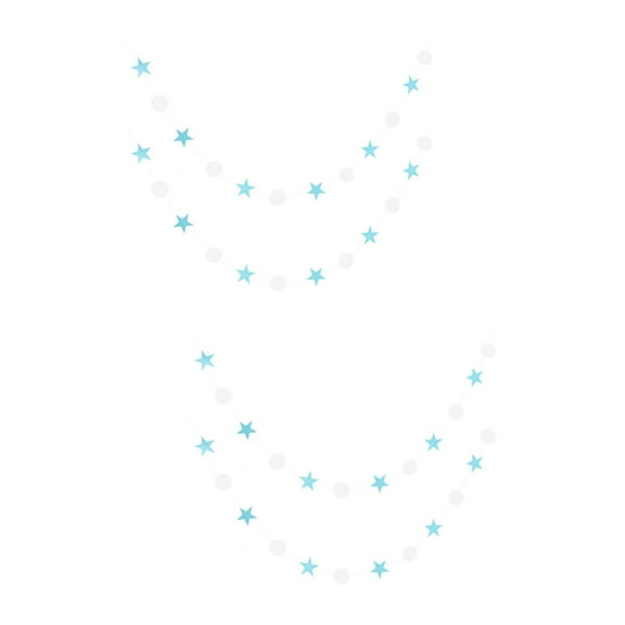 WORGEOUS 4 Sets  of Birthday Party Decorations Party Hanging Streamers Garland Star Element Party Favor