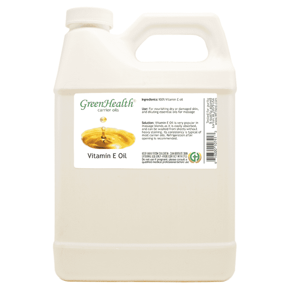 Vitamin E Oil - 32 fl oz - White Plastic Jug w/ Cap - GreenHealth