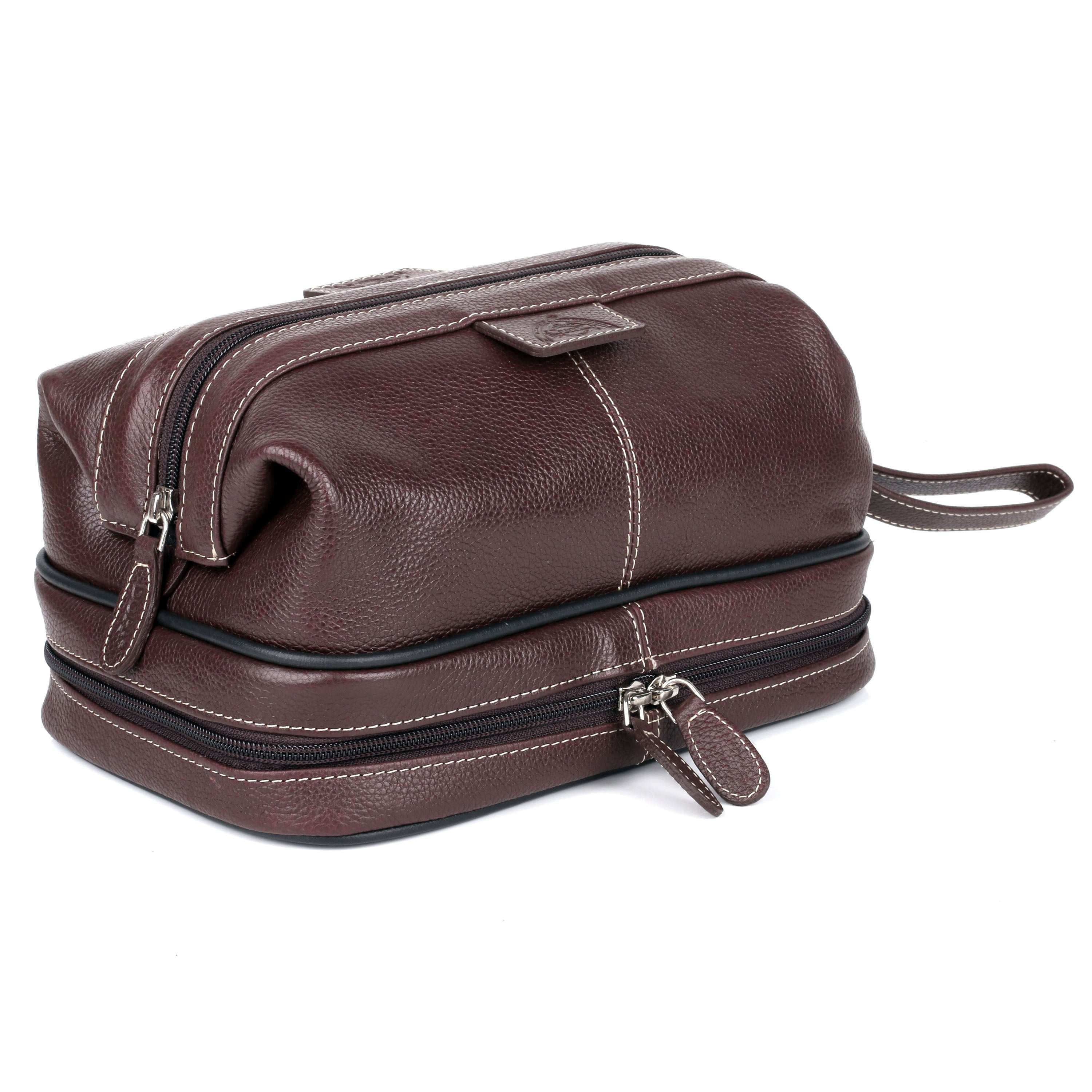 Dopp Men's Country Saddle Travel Kit with Bonus Items Leather, Brown