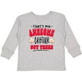 thumbnail image 3 of Inktastic That's My Awesome Brother Out There with Baseballs Boys or Girls Long Sleeve Toddler T-Shirt, 3 of 5