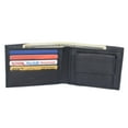 thumbnail image 2 of MARSHAL Kids Slim Genuien Leather Coin Pouch Bifold Compact Wallet Navy Blue, 2 of 7