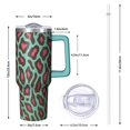 thumbnail image 3 of 1pc Leopard 40oz Tumbler with Straw & Handle - Insulated Stainless Steel Cup | Holiday Gift for Man Women (Christmas, Valentine's, Birthday), 3 of 5