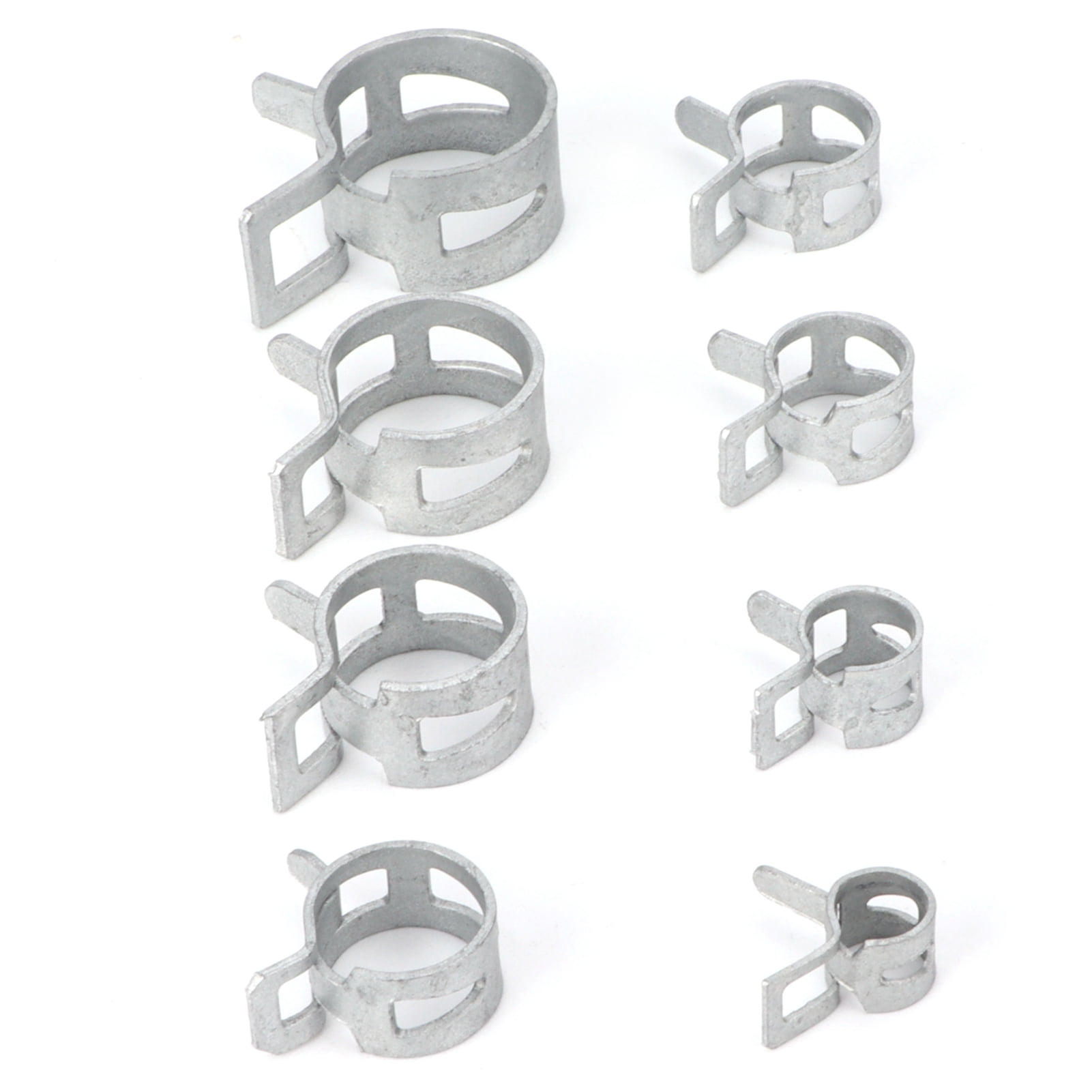 Hose Clip, 304 Stainless Steel Hose Clamps Spring Hose Clamps 160Pcs Professional 304 Stainless Steel Silver  For Air Hoses Vacuum Hoses For Small Engines