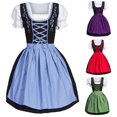 thumbnail image 2 of Vestido Dirndl alemán para mujer, vestido Dirndl con cordones para Oktoberfest, disfraz de Oktoberfest, disfraz de Cosplay, vestido de fiesta de talla grande, 2 of 5