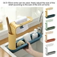 thumbnail image 4 of Sink Storage Shelf Hollow Sponge Drain Holder Rack Adjustable Plastic Kitchen Organizer, Pink, 4 of 8
