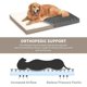 thumbnail image 2 of Dog Crate Bed Washable Dog Beds for Large Dogs, Big Waterproof Orthopedic Dog Bed with Egg Crate Foam Pet Bed Mat, Removable Oxford Cooling Cover, Khaki, 2 of 5