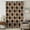 Orange, Brown, Black, Tan, variant on Grey Pink Geometric Sheer Curtains 45 Inches Long, Black White Boho Light Filering Curtains, Breathable Simi Curtain Privacy Drapes for Kitchen Bathroom Lightweight Small Window Treatment