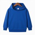 thumbnail image 2 of KPOPLK Boys Hooded Tees - Lightweight Performance Thermal Knit Sweatshirts Pullover Hoodie Long Sleeve Shirts for Boys Blue Size 6-7 Years, 2 of 4