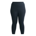 thumbnail image 7 of Terra & Sky Women's Plus High Rise Capri Leggings with Cellphone Pockets, 2-Pack, 7 of 7