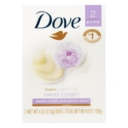 Dove Purely Pampering Sweet Cream & Peony , 4 oz, 2 Bar