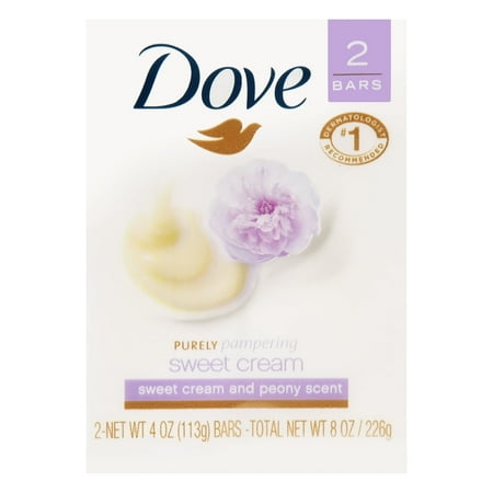 Dove Purely Pampering Sweet Cream & Peony , 4 oz, 2 Bar