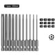 thumbnail image 3 of Juego de 11 Brocas Magnéticas de Seguridad A Prueba de Manipulaciones con Punta Hexagonal de 100 mm y 1/4 de Pulgada, Destornillador de Cabeza ., 3 of 6