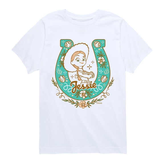 Toy Story - Floral Horseshoe Jessie Short Sleeve Graphic T-Shirt