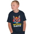 thumbnail image 5 of El Loco Gato Mexican Wrestler Cat Crewneck T Shirts Boy Girl Teen Brisco Brands L, 5 of 6