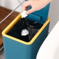 thumbnail image 4 of Maytalsory 1/2/3 Rectangular Trash Can - Neat Look Simple And Classic Less Space Bathroom Hide Garbage Bag Kitchen Black L 1 Pc, 4 of 6