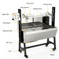 thumbnail image 6 of Ecojoy Rotisserie Grill Roaster, 132lbs Charcoal Grill Stainless Pig Lamb Spit Roaster Outdoor BBQ Grill with 25W Motor, Wind Baffle and Hand Crank, Black, 6 of 10