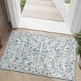 thumbnail image 1 of Alfombra Jinchan Vintage Floral Azul 60x90 cm de Pelo Bajo Antideslizante, 1 of 7