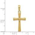 thumbnail image 5 of 14K Yellow Gold Diamond-Cut X Cross Pendant (27 14) Made In United States c4235, 5 of 6