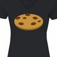 thumbnail image 4 of Inktastic Chocolate Chip Cookie Women's V-Neck T-Shirt, 4 of 5