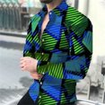 thumbnail image 2 of Camisas de primavera con estampado 3D de cuadros y flores para hombre, camisa de manga larga con solapa y botón, camisas Y2k, ropa informal ajustada a la moda, 2 of 5