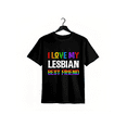 thumbnail image 1 of Men's 100% Cotton T-Shirt Funny Friend Shirts, Gift For Gay Best Friend, i Love My Lesbian Best Friend Rainbow LGBQT Gay Pride Month T-Shirt Top Casual Classic Cotton, 1 of 6