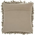 thumbnail image 3 of Nourison Skinny Fugga Shag Decorative Throw Pillow, 20" x 20", Silver, 3 of 3