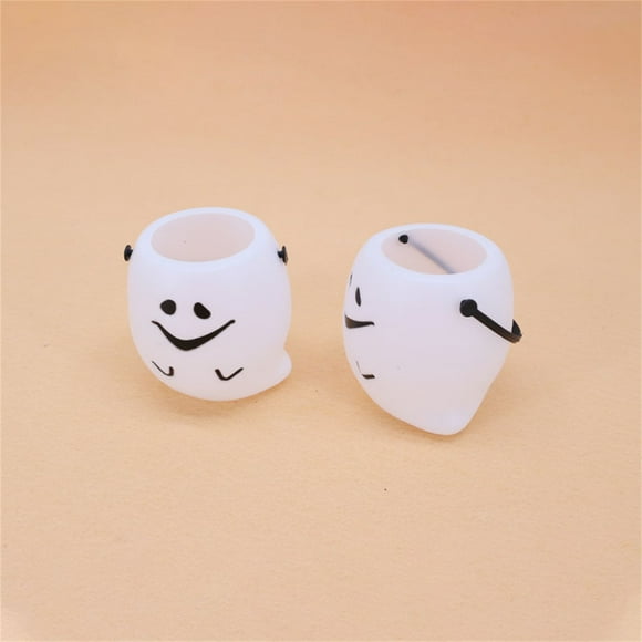 TOPRenddon 2 Pcs Halloween Pumpkin Bucket, Pumpkin Candy Bucket Trick or Treat Bucket Plastic Jack O Lantern Bucket for Halloween Party Decorations Party Favor White