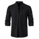 thumbnail image 1 of Blusa y camisa de manga larga con cuello alto para hombre, informal, lisa, con cuello alto, ajustada, de manga larga, 1 of 8