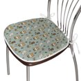 thumbnail image 3 of Woodsy Dining Chair Pad, Friendly Woodland Creatures Mushrooms and Plants in Cartoon Style, Water Resistant Pillow with Straps for Kitchen Seats, 6 Pieces Set, Multicolor, by Ambesonne, 3 of 5