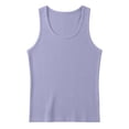 thumbnail image 3 of Yteetum Men's Ribbed Tank Tops Crewneck High Stretch Moisture Wicking Sleeveless Muscle Shirt Summer Solid Round Neck Loose Gym Workout Bodybuilding Athletic T Shirts, 3 of 8