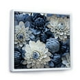 thumbnail image 2 of Designart "Muted Blue And Graceful Mums VII" Mums Floater Framed Canvas Art Print, 2 of 5