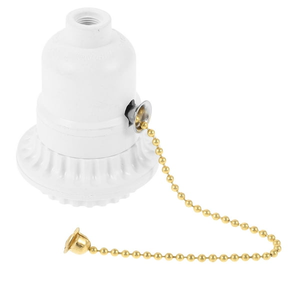 Desk Lamp Holder Light Bulb Parts Socket with Chain Switch Fixture Ceiling Lights Component