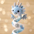 thumbnail image 5 of Beginner Friendly Dragon Crochet Kit, DIY Enchanted Dragon Spiral Hanging Ornament with Yarn, Hook, Beads, Stuffing & Pom-poms, Handmade Craft Set for Wall Window Car Decor and Gift, 5 of 8
