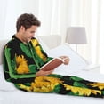 thumbnail image 6 of Sikiie Sunflower 1 Mens Pajama Set, Soft Warm Long Sleeve Sleepwear, Cozy Button-Down Pjs for Men-Medium, 6 of 7