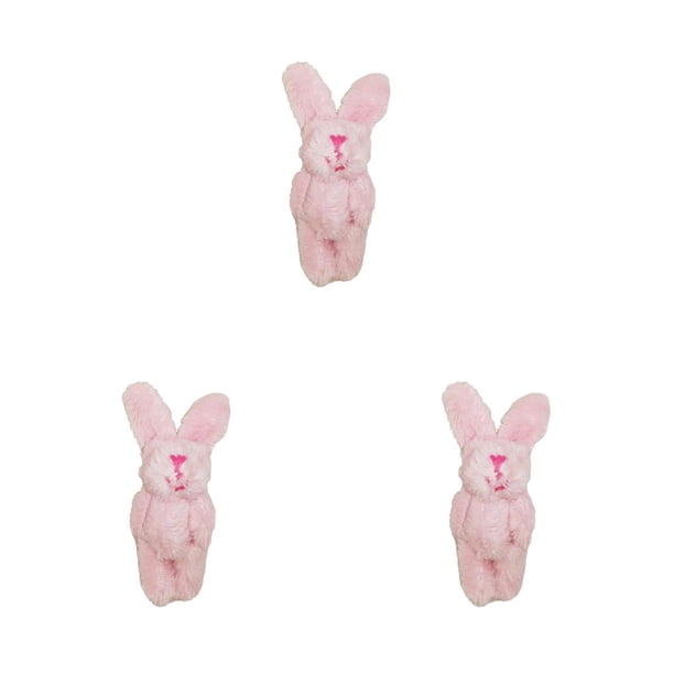 Yuarrent Mini conejo articulado resistente al desgaste conejito de peluche colgante muñeca regalos rosa 6cm Type1 NO1 Yuarrent CBP274033