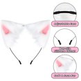 thumbnail image 3 of CuteStreet Furry Cat Ears Headband Handmade Faux Fur Cosplay Costume Party Hairband, 3 of 5