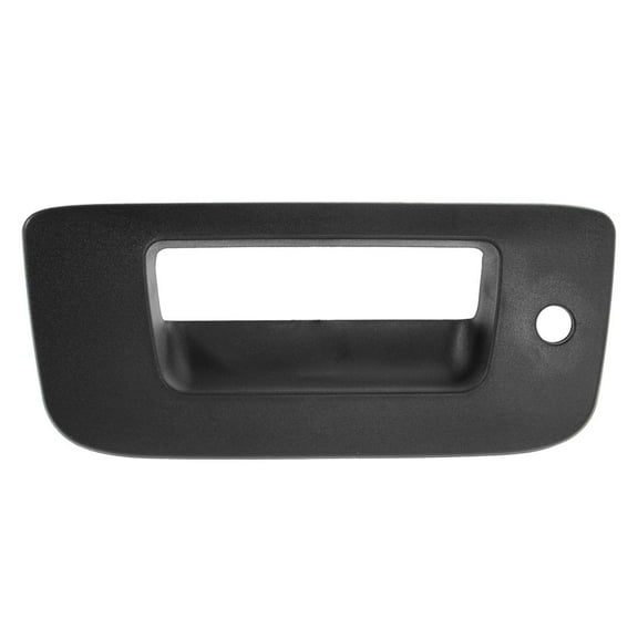 TRQ Tailgate Handle Bezel with Keyhole Textured Black for 07-14 Silverado Sierra DHA64766