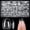 Extra Short Oval, variant on Short Coffin Tips, 420 count Gel Tips Coffin Extra Short Nails, Full Cover Clear Gel Tips 15 Size Nails Tips for Extensions, Press Nails Making
