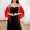 thumbnail image 4 of Elegant Lace Shawl Scarf For Bridal Wedding Evening Gown And Formal Party Versatile Triangle Wrap Wraps Accessory For Home Leisure All Seasons, 4 of 4
