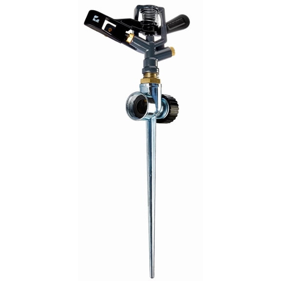 Lawn Pulsating Impact Sprinkler 300012, Medium Duty on Spike by New England Garden Tools