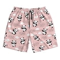 thumbnail image 3 of Uemuo Panda Flying in the Sky (2) Pattern Men's Swim Trunks Hawaiian Beach Bathing Suit Swimsuits Beach Quick-Dry Shorts with Pockets-Medium, 3 of 9