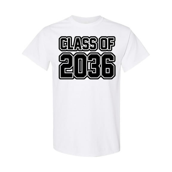 Inktastic Class of 2036 in Black Outlined Text T-Shirt