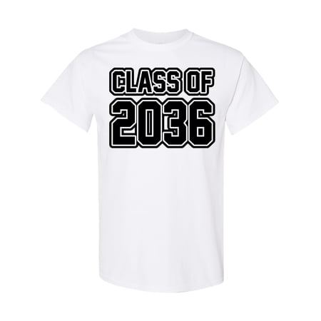 Inktastic Class of 2036 in Black Outlined Text T-Shirt