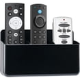 thumbnail image 1 of Soporte de control remoto de 3 ranuras, control remoto de TV y accesorios de almacenamiento para bolígrafos de pared, para oficina en casa, escuela (negro, 1 unidad), 1 of 3