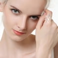 thumbnail image 3 of Ajustable Joyería para Mujeres Anillos Abiertos Ajustable Boda y Accesorios Chicas Volando Mariposas Anillo de Plata Anillo de Cristal, 3 of 3
