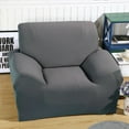 thumbnail image 3 of SHANNA Stretch Sofa Slipcover, Polyster Soft Fitted Sofa Couch Cover, Washable Furniture Protector for Pet Kids,Gray (Armchair (35-55 in)	), 3 of 5